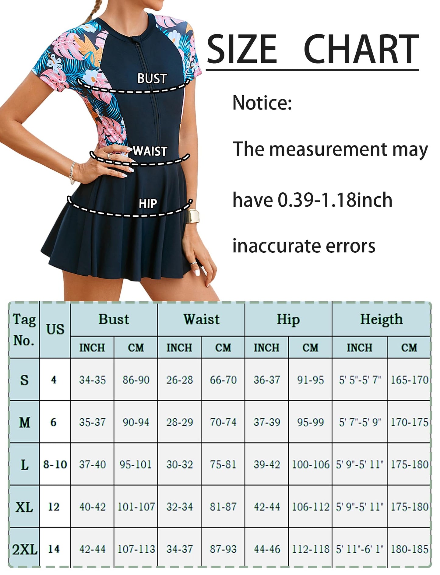 FEOYA Women's Short Sleeve Swimsuits Swim Dress 50+ UPF Rash Guard Modest One Piece Swimwear with Skirt Bathing Suit
