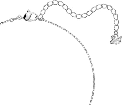 Swarovski Sparkling Dance Round Pendant Necklace and Stud Pierced Earrings Set with Blue Crystals on a Rhodium Plated Setting