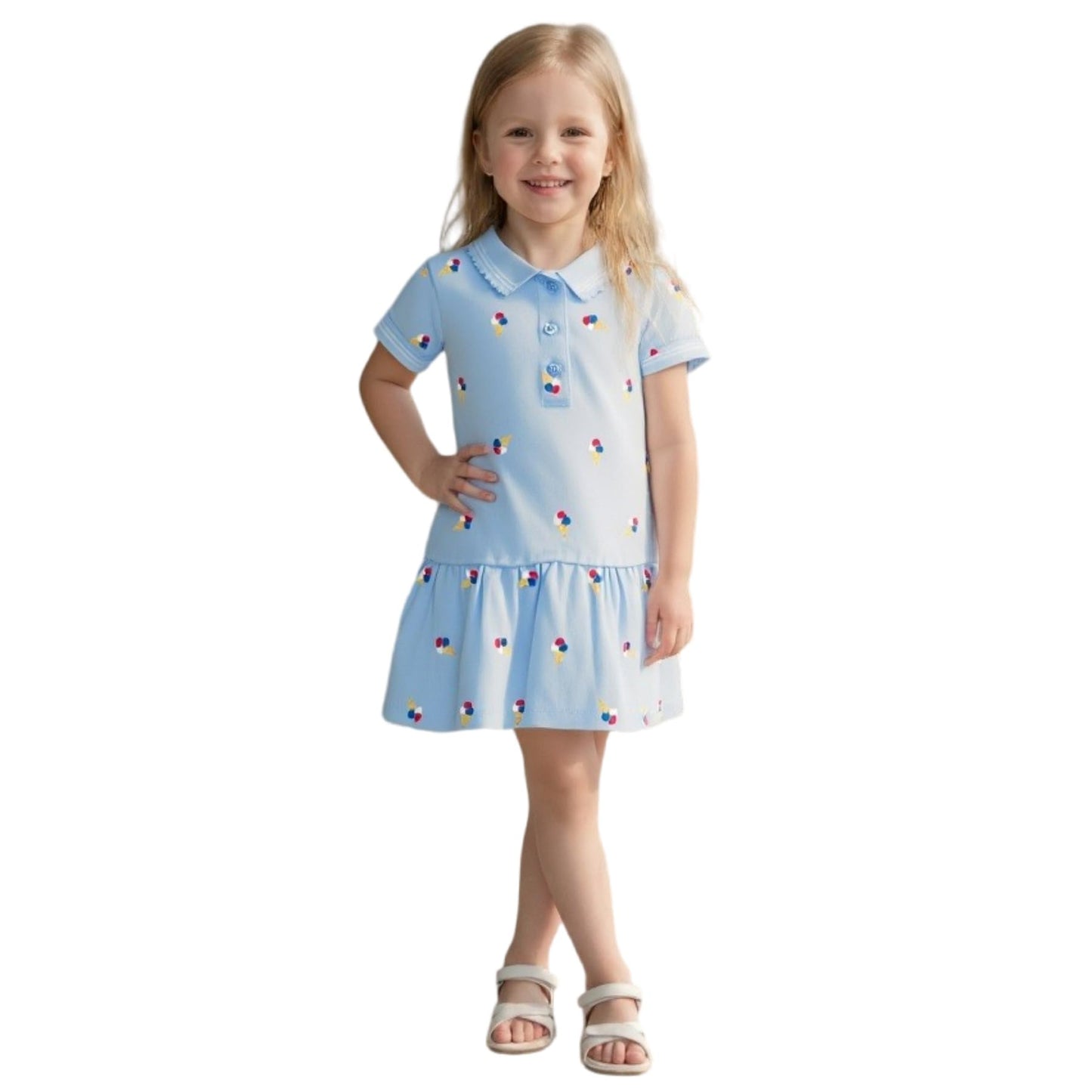 Girls Dress, Toddler Summer Short Sleeve Cotton Casual Easter Dresses Clothes 18M-7Y