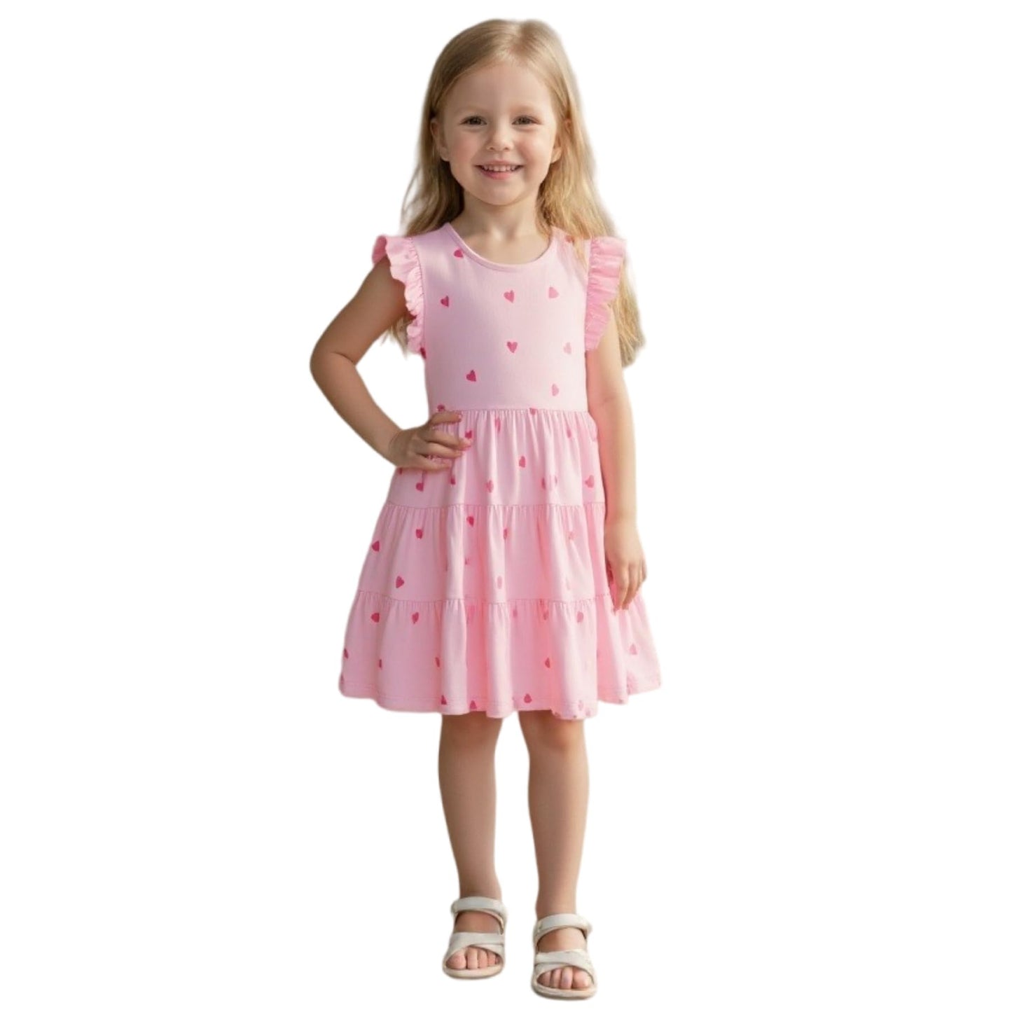 Girls Dress, Toddler Summer Short Sleeve Cotton Casual Easter Dresses Clothes 18M-7Y