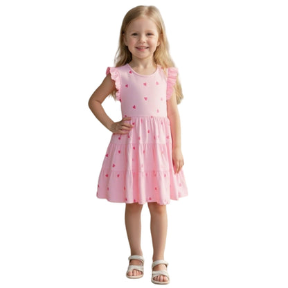 Girls Dress, Toddler Summer Short Sleeve Cotton Casual Easter Dresses Clothes 18M-7Y
