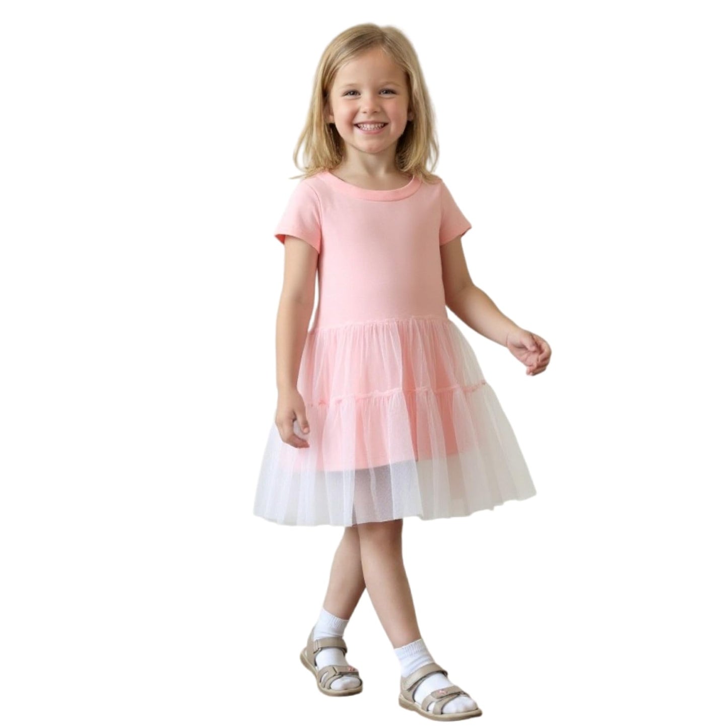 Girls Dress, Toddler Summer Short Sleeve Cotton Casual Easter Dresses Clothes 18M-7Y
