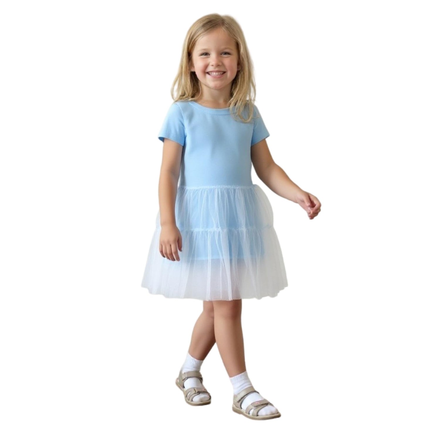Girls Dress, Toddler Summer Short Sleeve Cotton Casual Easter Dresses Clothes 18M-7Y