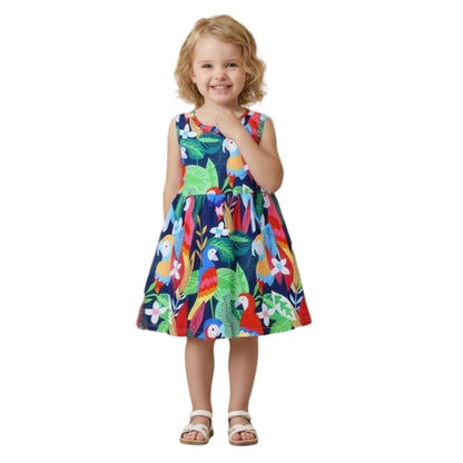 Girls Dress, Toddler Summer Short Sleeve Cotton Casual Easter Dresses Clothes 18M-7Y