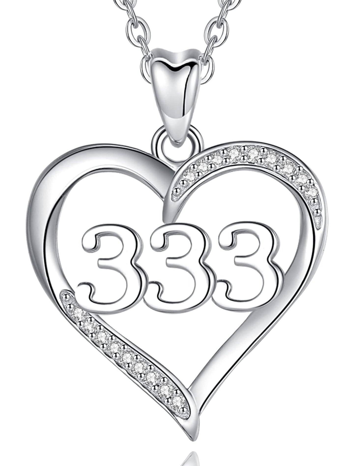 INFUSEU Sterling Silver Heart Initial Pendant Necklaces for Women Girls, Letter A-Z Jewelry Personalized Birthday Name Gifts for Her, 20 Inch Chain