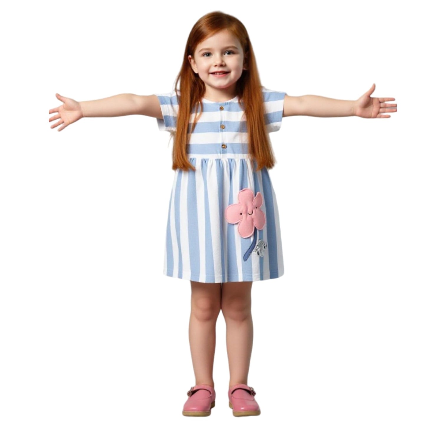 Girls Dress, Toddler Summer Short Sleeve Cotton Casual Easter Dresses Clothes 18M-7Y