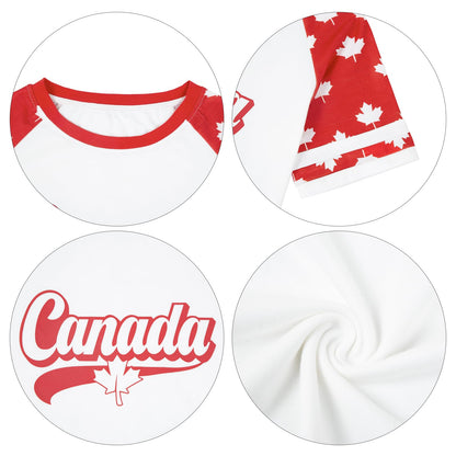 DUTUT Canada Day Shirt Women Canada Shirt Canada Flag Graphic Tees Canadian Patriotic Pride Maple Leaf T-Shirt