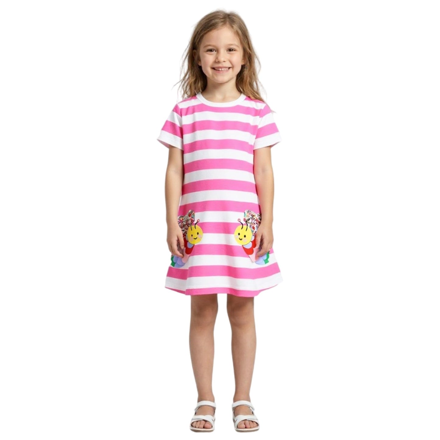 Girls Dress, Toddler Summer Short Sleeve Cotton Casual Easter Dresses Clothes 18M-7Y