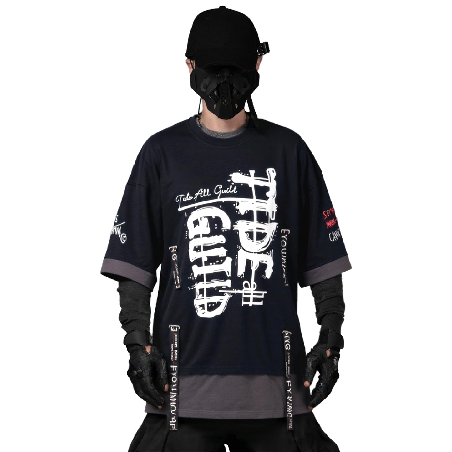 XYXIONGMAO Techwear Shirt Japanese Streetwear Hip Hop Shirts Men Graphic T Alphabet Design Workwear Gothic Hoodie