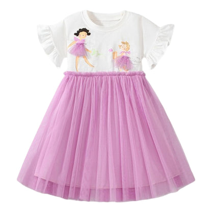 Girls Dress, Toddler Summer Short Sleeve Cotton Casual Easter Dresses Clothes 18M-7Y