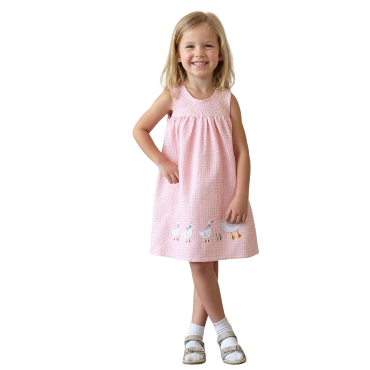 Girls Dress, Toddler Summer Short Sleeve Cotton Casual Easter Dresses Clothes 18M-7Y