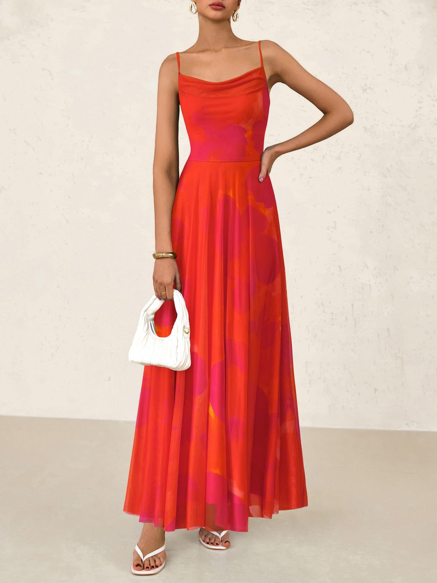 BTFBM Women Summer Floral Maxi Dresses Elegant Spaghetti Strap Dress Printed Party Dress Beach Long Dresses