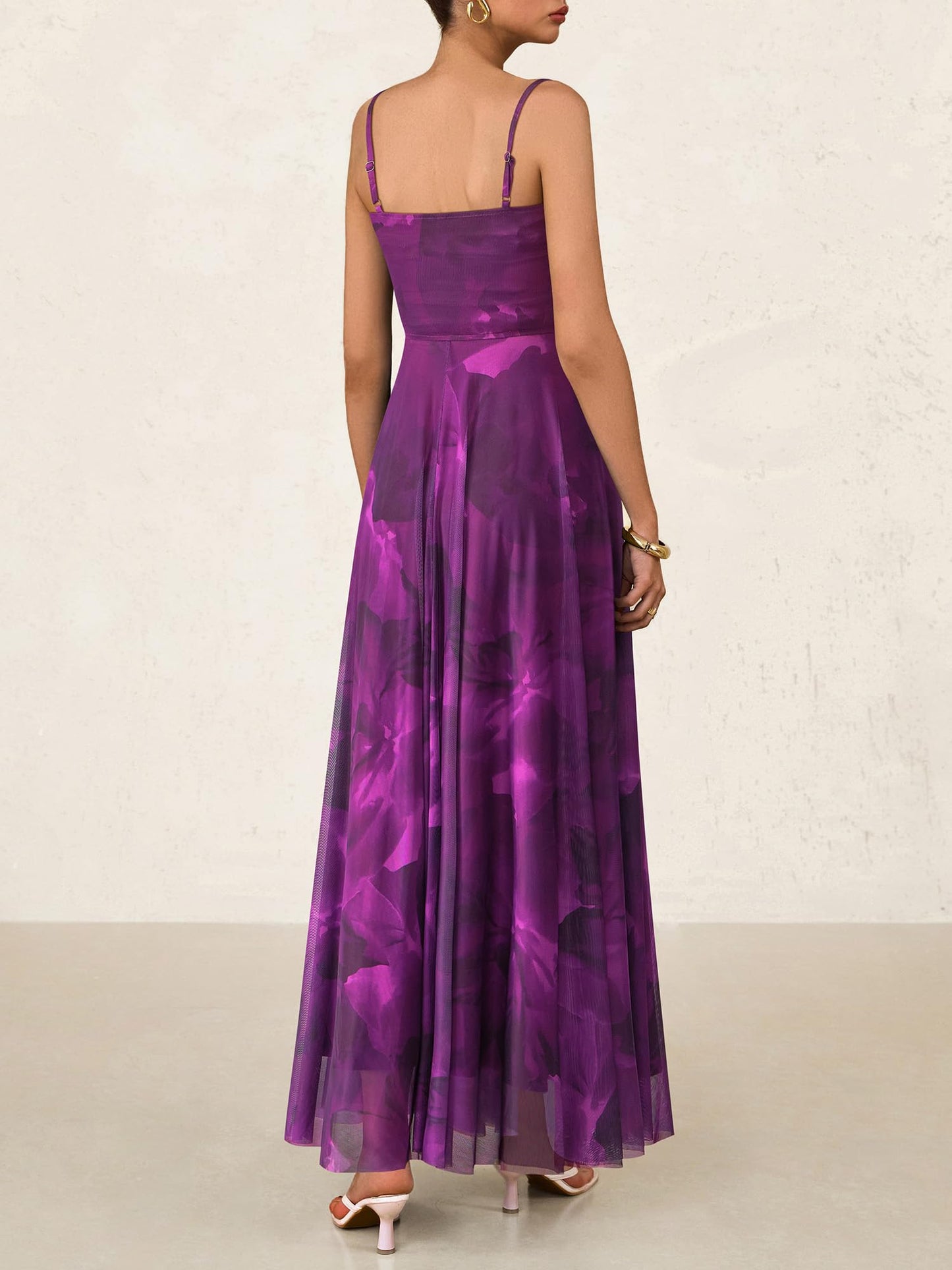 BTFBM Women Summer Floral Maxi Dresses Elegant Spaghetti Strap Dress Printed Party Dress Beach Long Dresses