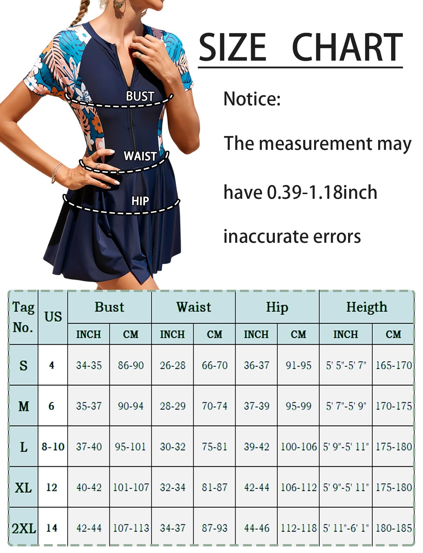 FEOYA Women's Short Sleeve Swimsuits Swim Dress 50+ UPF Rash Guard Modest One Piece Swimwear with Skirt Bathing Suit