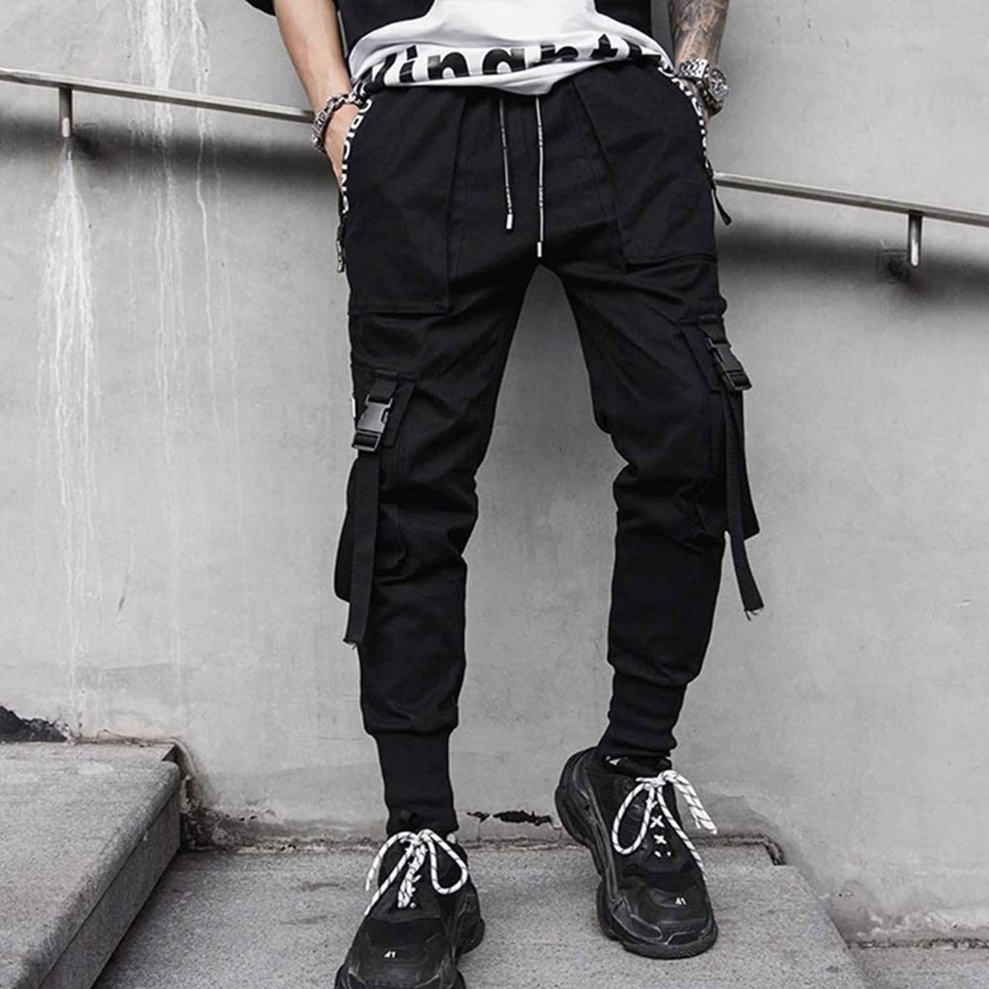 XYXIONGMAO Men's Jogger Pants Techwear Hip Hop Harem Pants Streetwear Tactical Track Pants