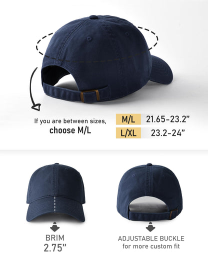FURTALK Cotton Low Profile Baseball Cap Hat for Men Women Adjustable Dad Hat Four Seasons Classic