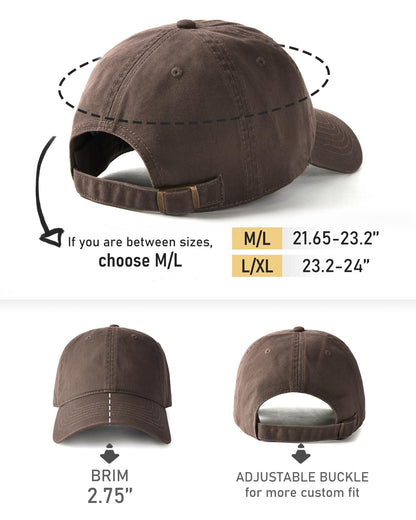 FURTALK Cotton Low Profile Baseball Cap Hat for Men Women Adjustable Dad Hat Four Seasons Classic