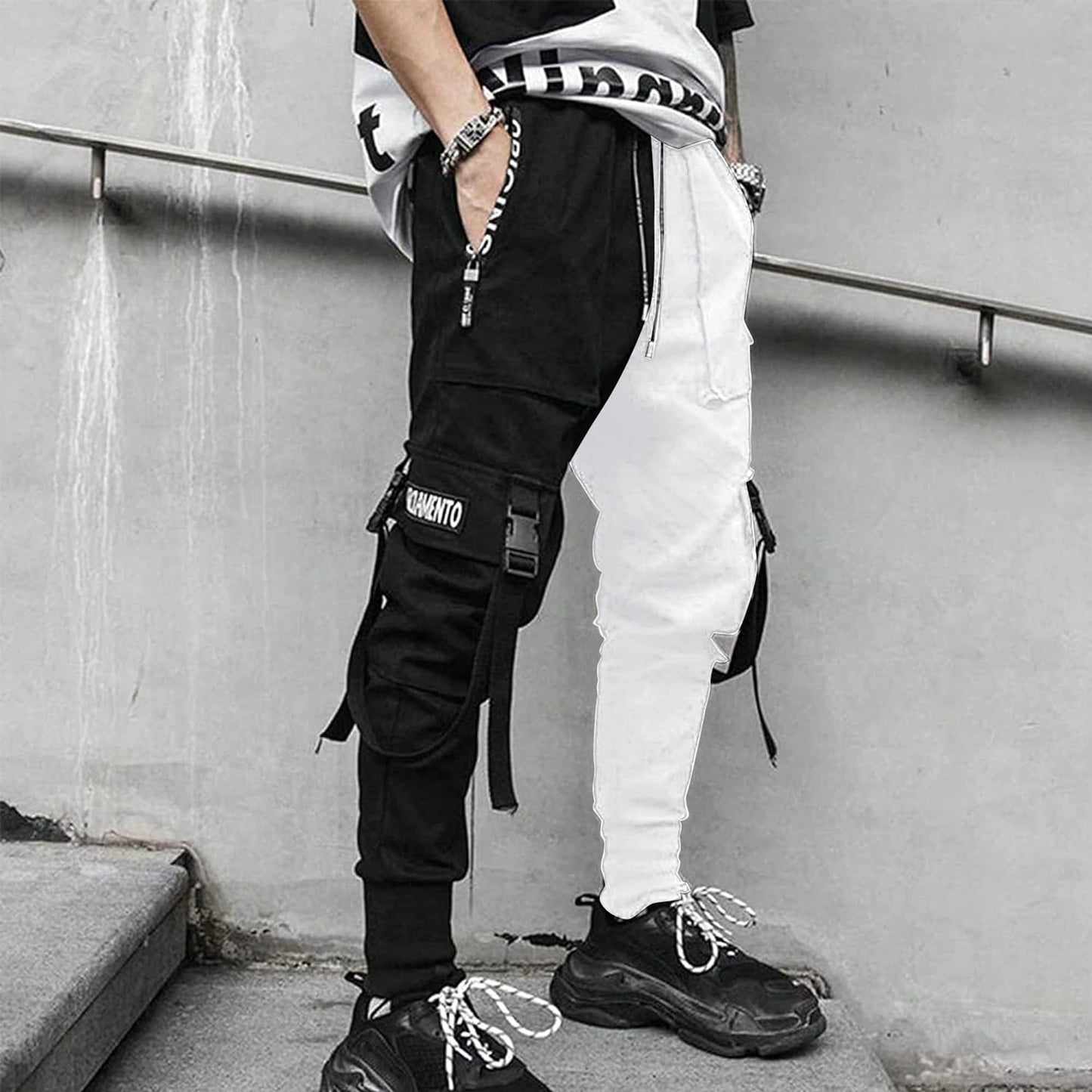 XYXIONGMAO Men's Jogger Pants Techwear Hip Hop Harem Pants Streetwear Tactical Track Pants