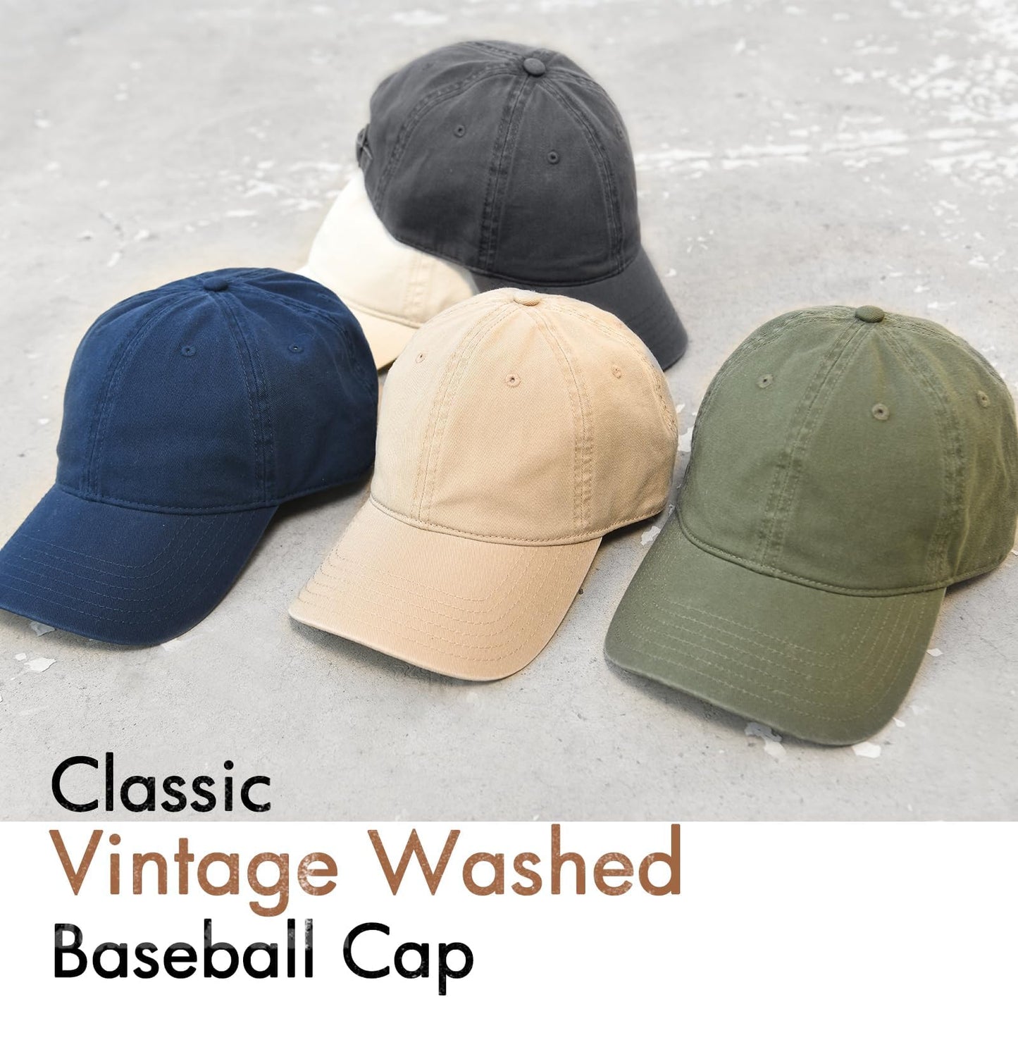 FURTALK Cotton Low Profile Baseball Cap Hat for Men Women Adjustable Dad Hat Four Seasons Classic