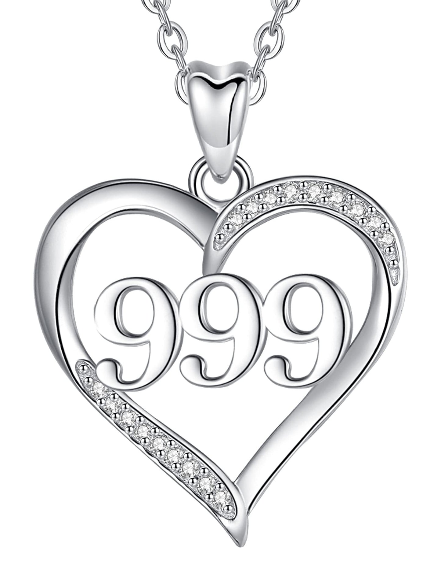 INFUSEU Sterling Silver Heart Initial Pendant Necklaces for Women Girls, Letter A-Z Jewelry Personalized Birthday Name Gifts for Her, 20 Inch Chain