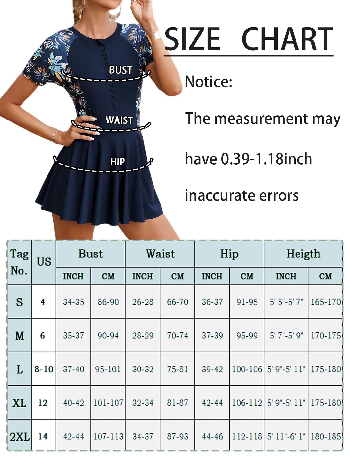 FEOYA Women's Short Sleeve Swimsuits Swim Dress 50+ UPF Rash Guard Modest One Piece Swimwear with Skirt Bathing Suit