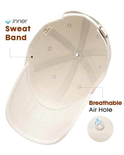 FURTALK Cotton Low Profile Baseball Cap Hat for Men Women Adjustable Dad Hat Four Seasons Classic