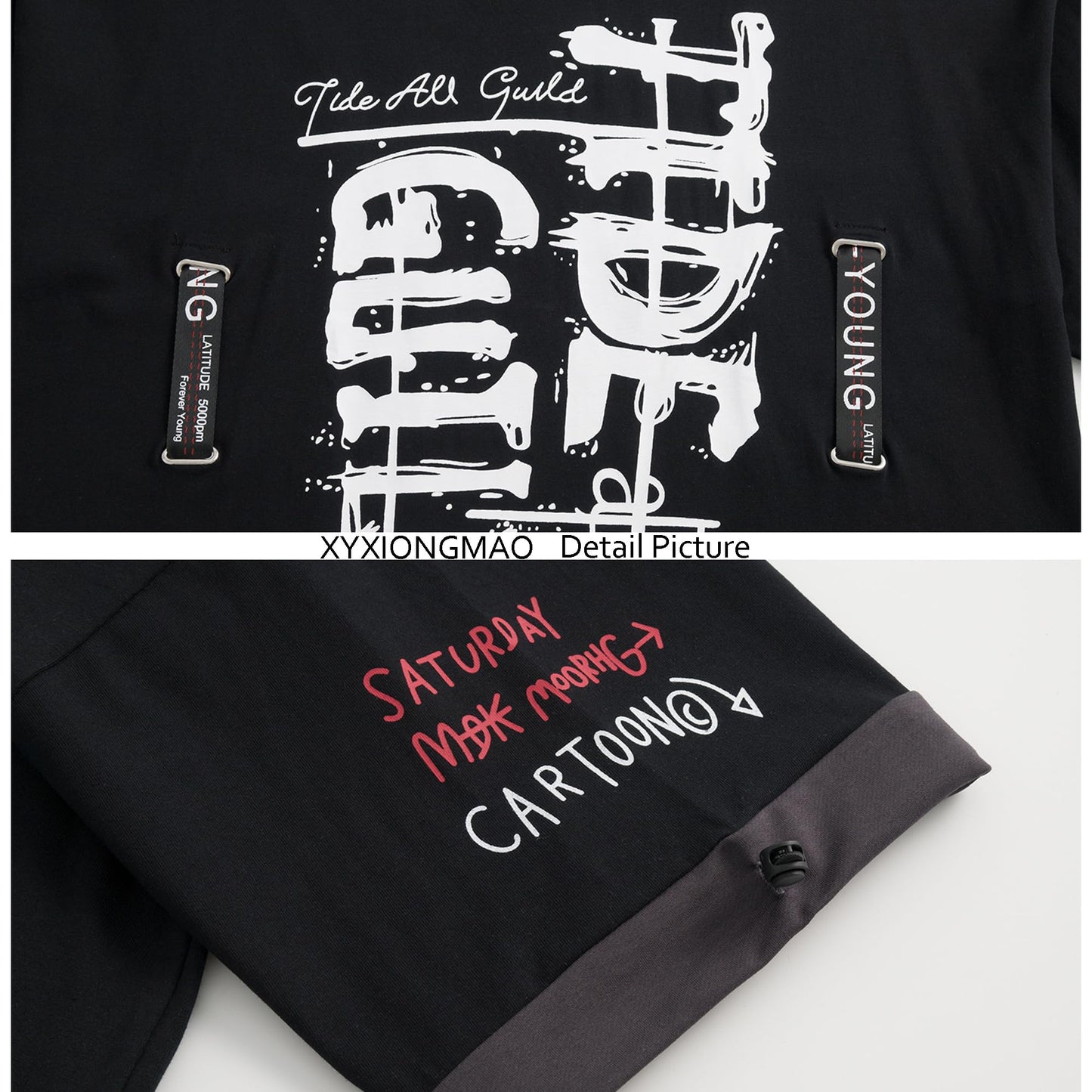 XYXIONGMAO Techwear Shirt Japanese Streetwear Hip Hop Shirts Men Graphic T Alphabet Design Workwear Gothic Hoodie