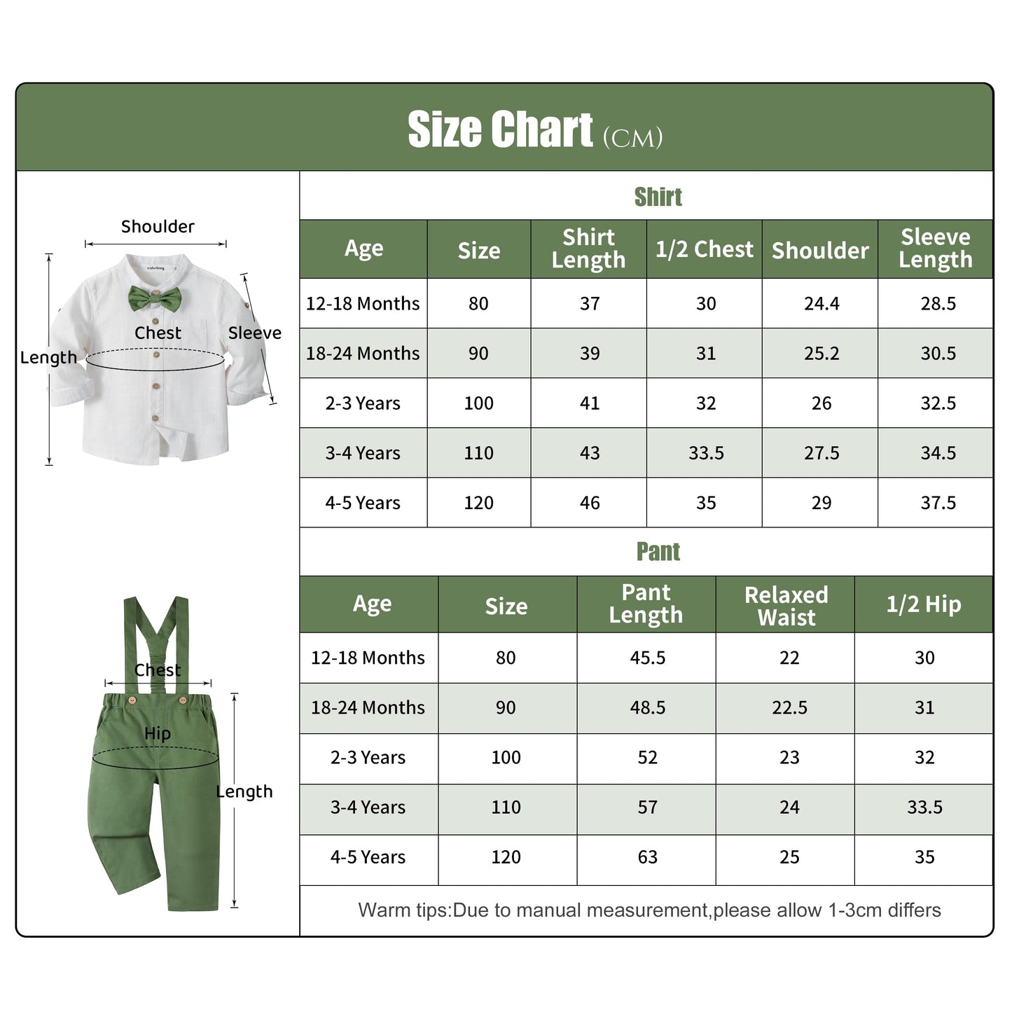 Volunboy Baby Boys Cotton Linen Formal Suspenders Outfits with Bowtie Toddler Long Sleeve Gentleman Wedding Dress Clothes