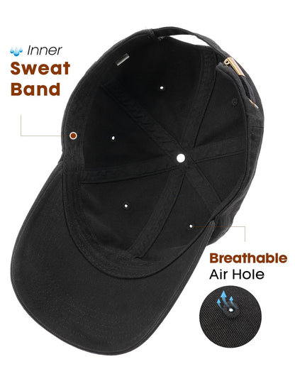 FURTALK Cotton Low Profile Baseball Cap Hat for Men Women Adjustable Dad Hat Four Seasons Classic