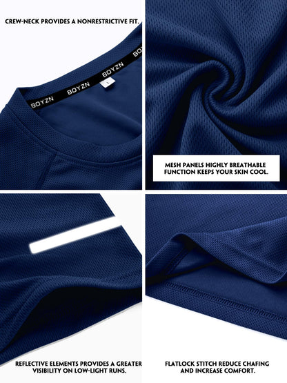 Men's Sports Running Set (Pack of 4 or 5) Athletic Shirt+Short/Compression Shirt+Pants with Coat Tracksuit Gym Suits