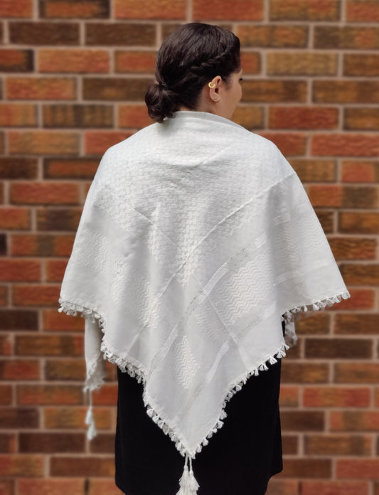 All White Kufiya – Kashmir