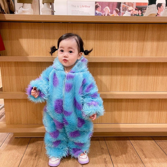 Cute Animal Baby Jumpsuit With Hooded Zipper ehdealscanada